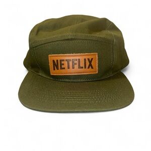 Netflix Army Green Hat with Tan Patch